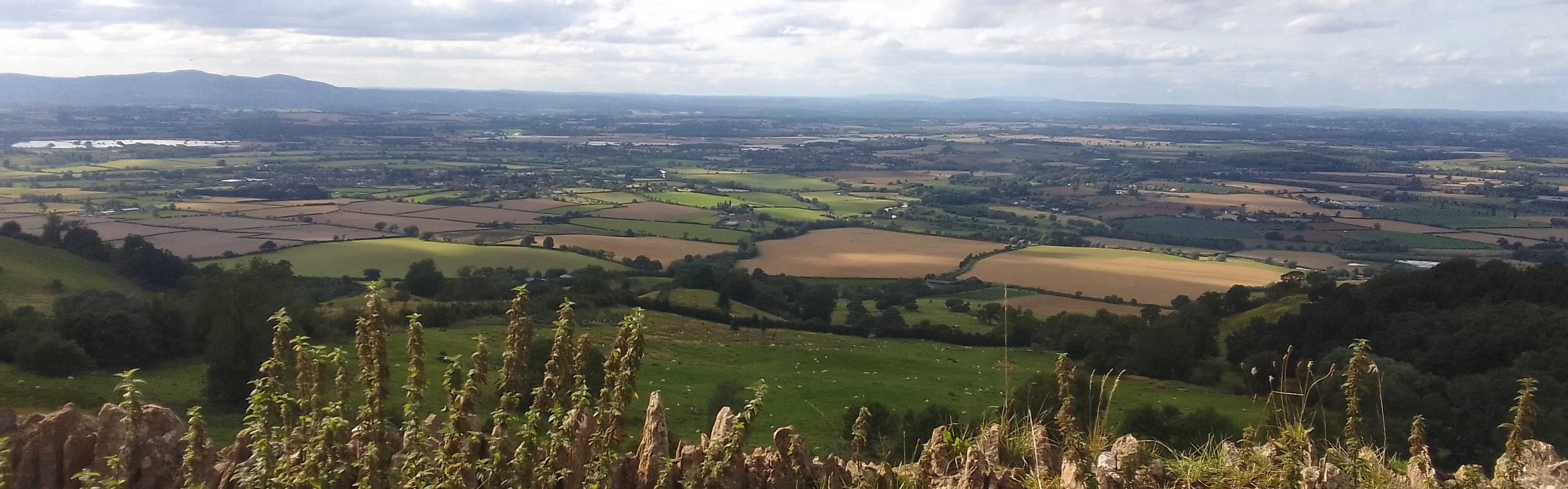 The view from Bredon Hill, Worcestershire, looking West